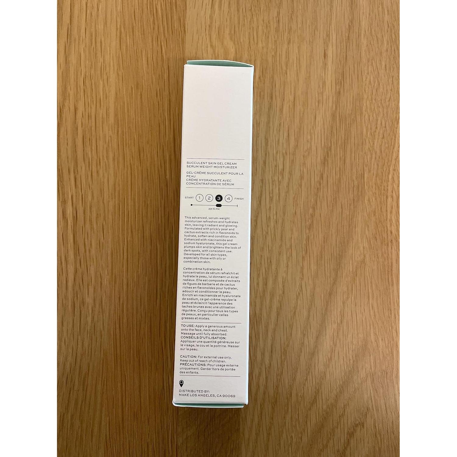 Gel Crema Hidratante Facial MAKE Beauty 50 ml - Cactus y Ácido Hialurónico