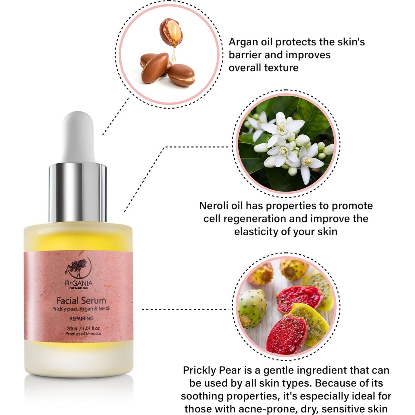 Suero Facial R'GANIA Aceite de Pera Espinosa, Argán y Neroli 30ml