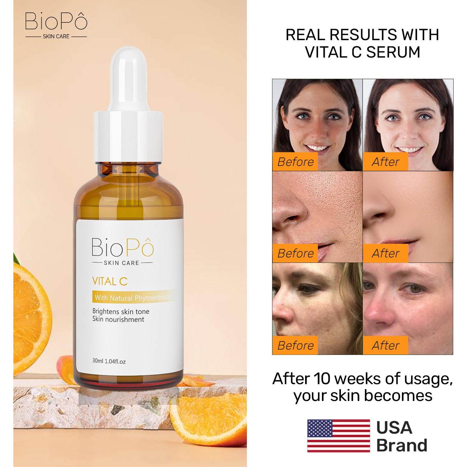 Suero Facial Vital C BioPo 30 ml - Vitamina C y Ácido Hialurónico