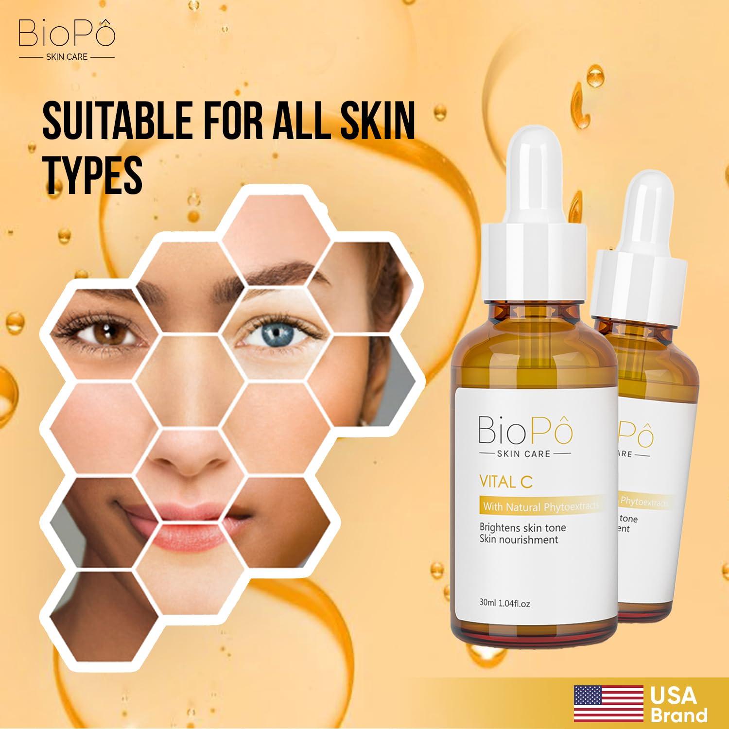 Suero Facial Vital C BioPo 30 ml - Vitamina C y Ácido Hialurónico