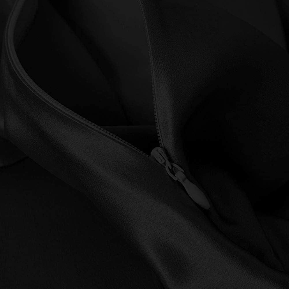 Funda de Almohada de Seda THXSILK 22 Momme Estándar Negra