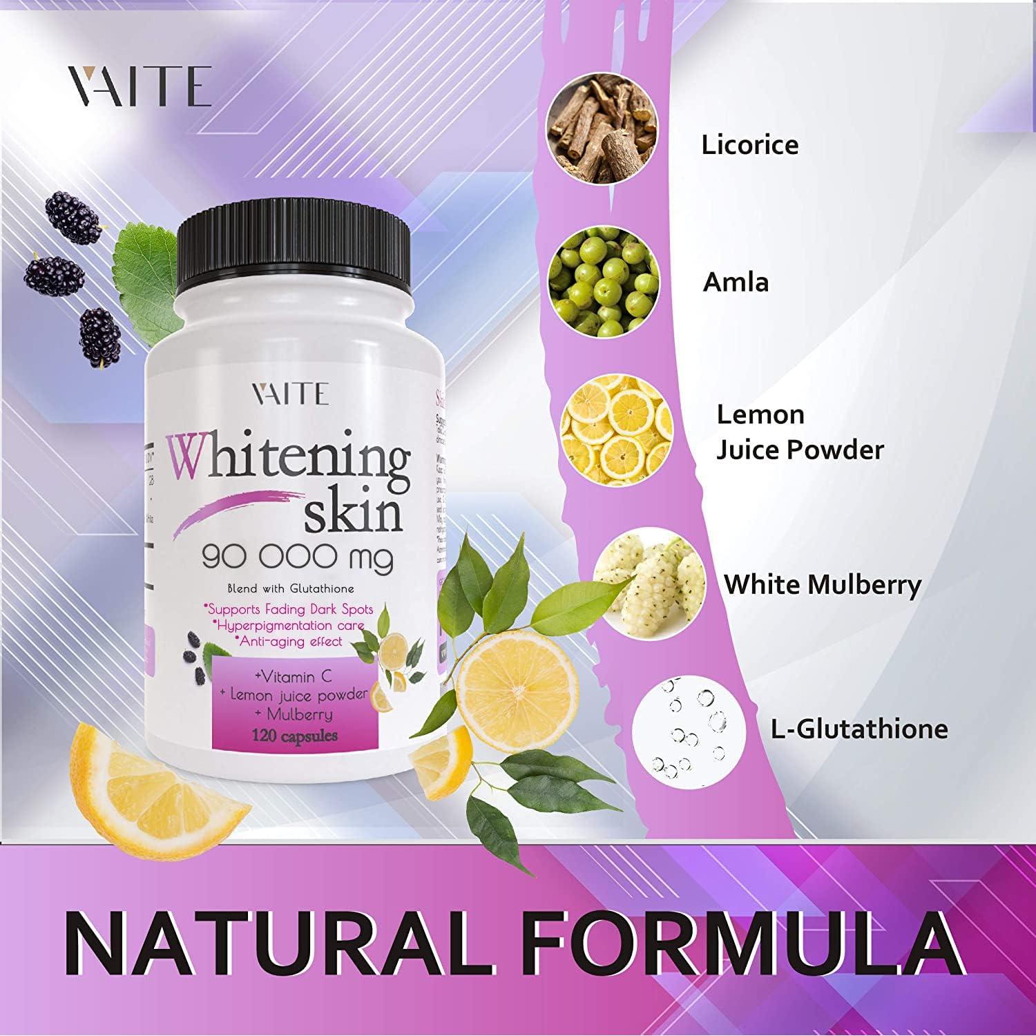 Píldoras Blanqueadoras de Glutatión VAITE 120 Cápsulas 90000mg