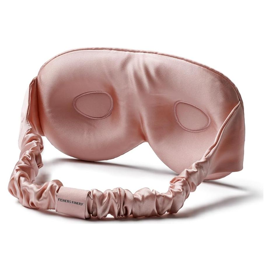 Máscara de Ojos de Seda Pura Fishers Finery 25 Momme Rosa