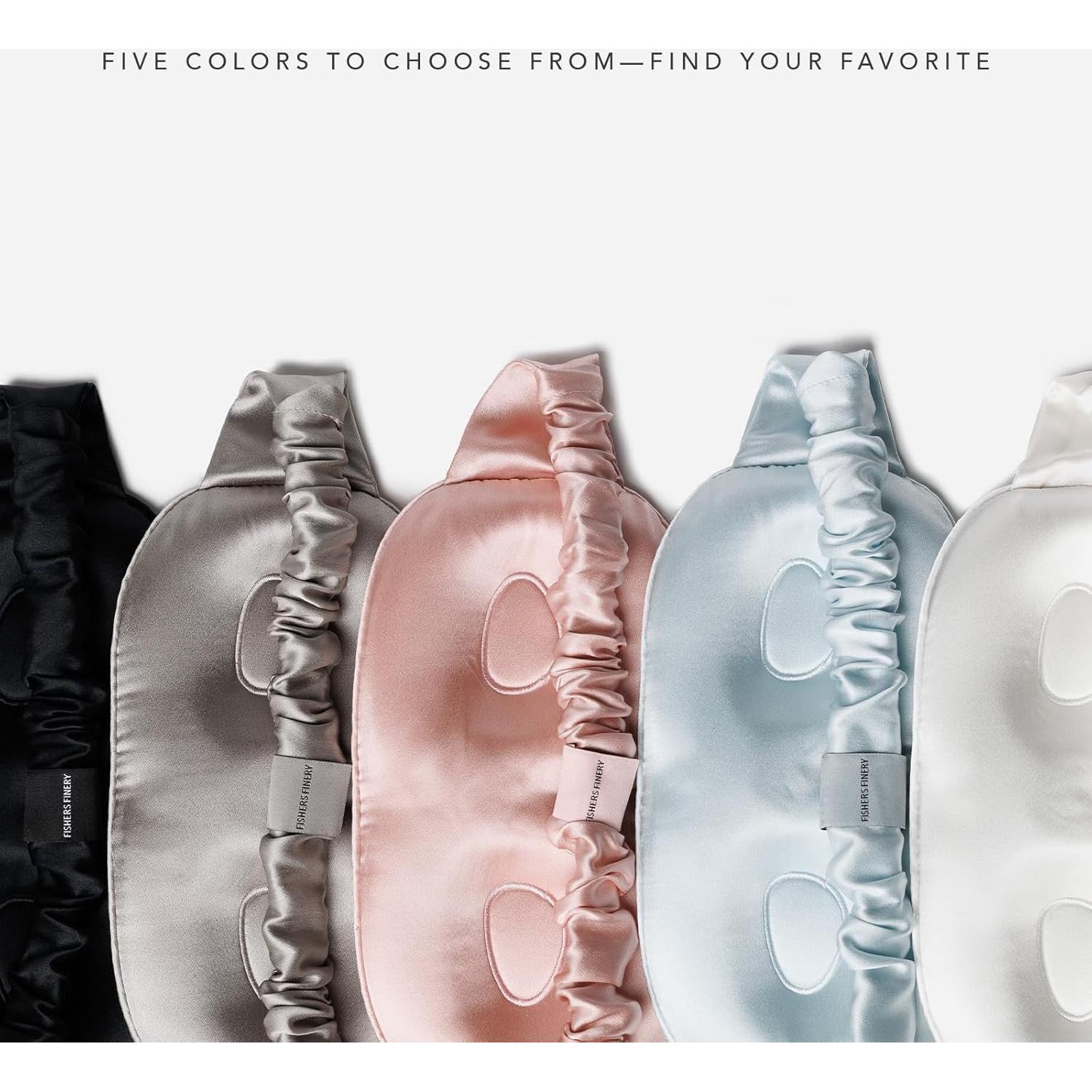 Máscara de Ojos de Seda Pura Fishers Finery 25 Momme Rosa