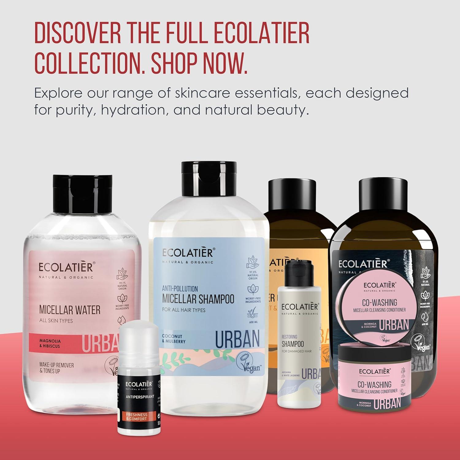 Agua Micelar Ecolatier con Aloe Vera 500ml - Limpiador Facial Vegano