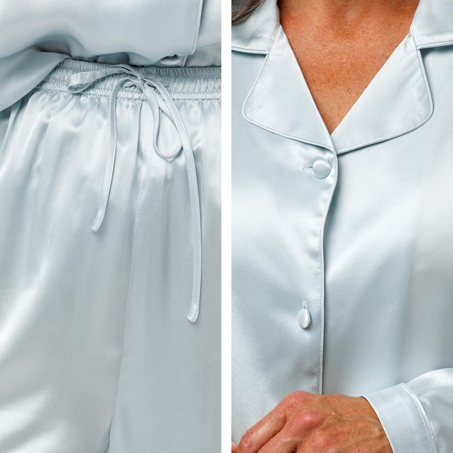 Conjunto de Pijama Largo de Seda 100% Morera Fishers Finery