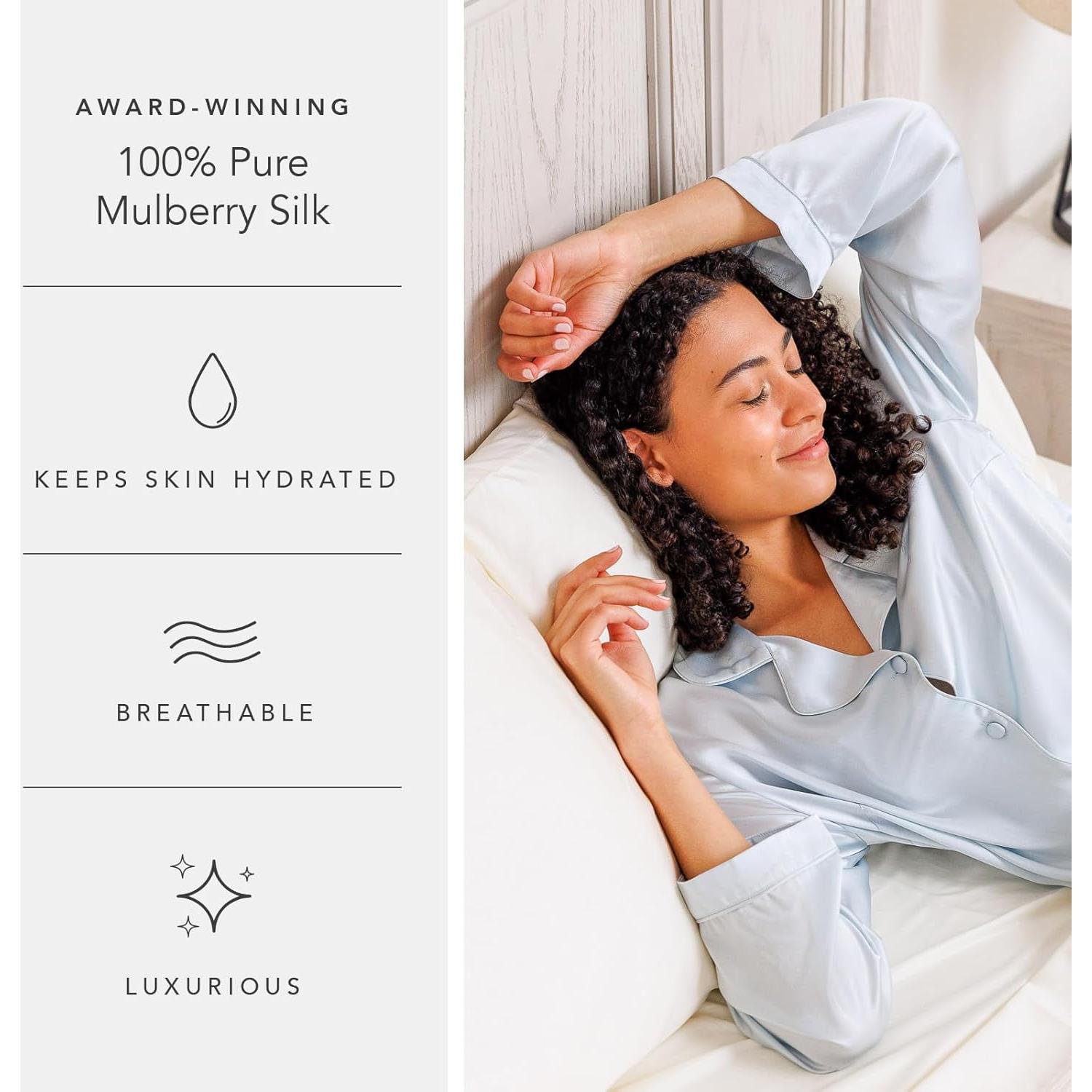 Conjunto de Pijama Largo de Seda 100% Morera Fishers Finery