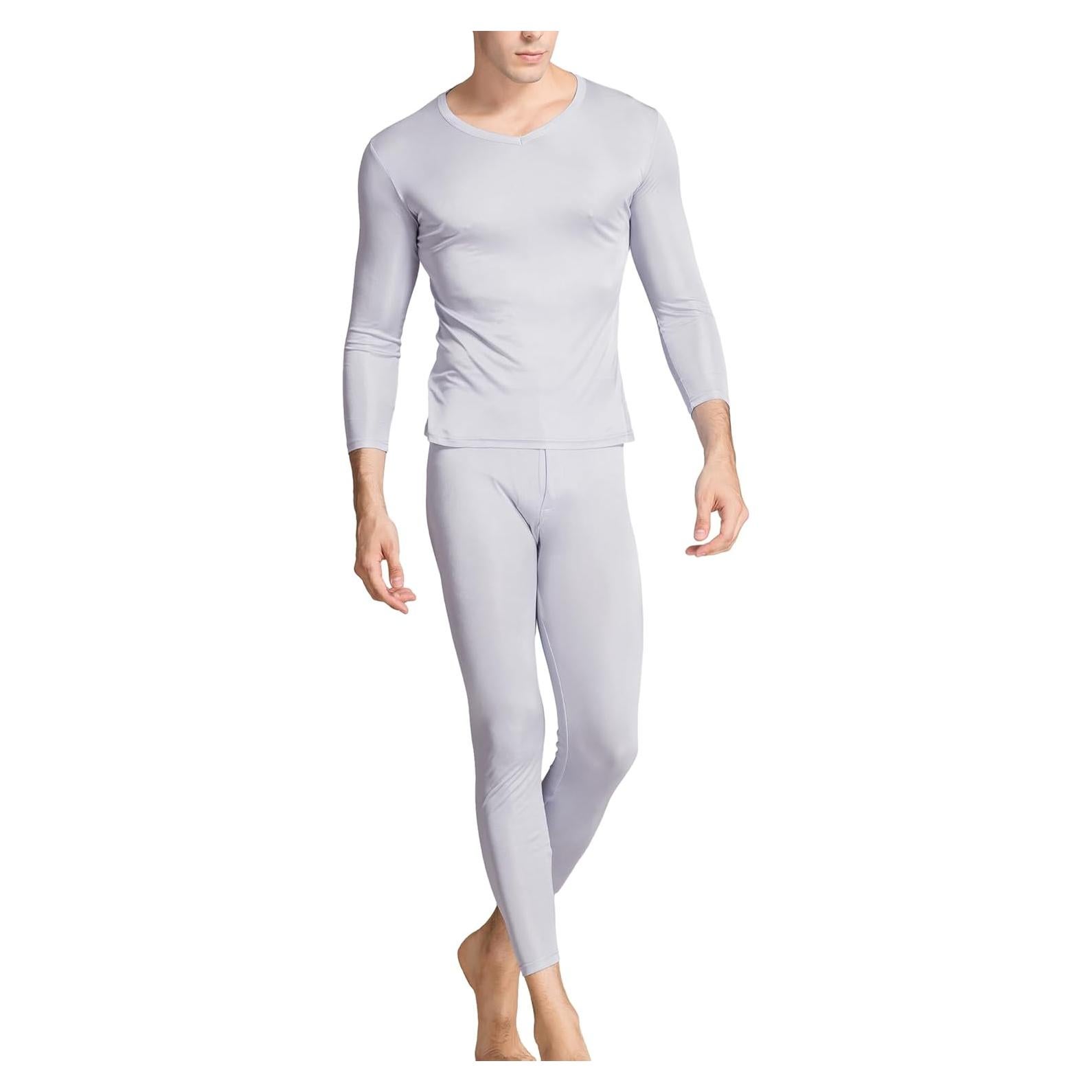 Pantalones Largos de Seda para Hombre Grenasasilk X-Large Gris