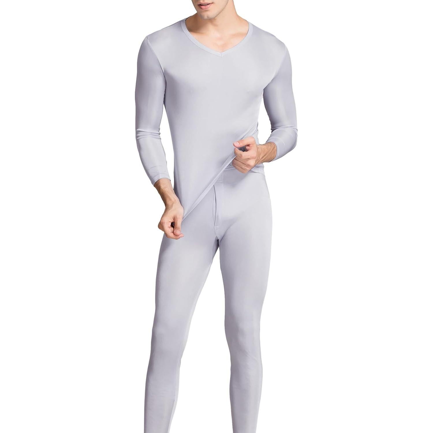 Pantalones Largos de Seda para Hombre Grenasasilk X-Large Gris