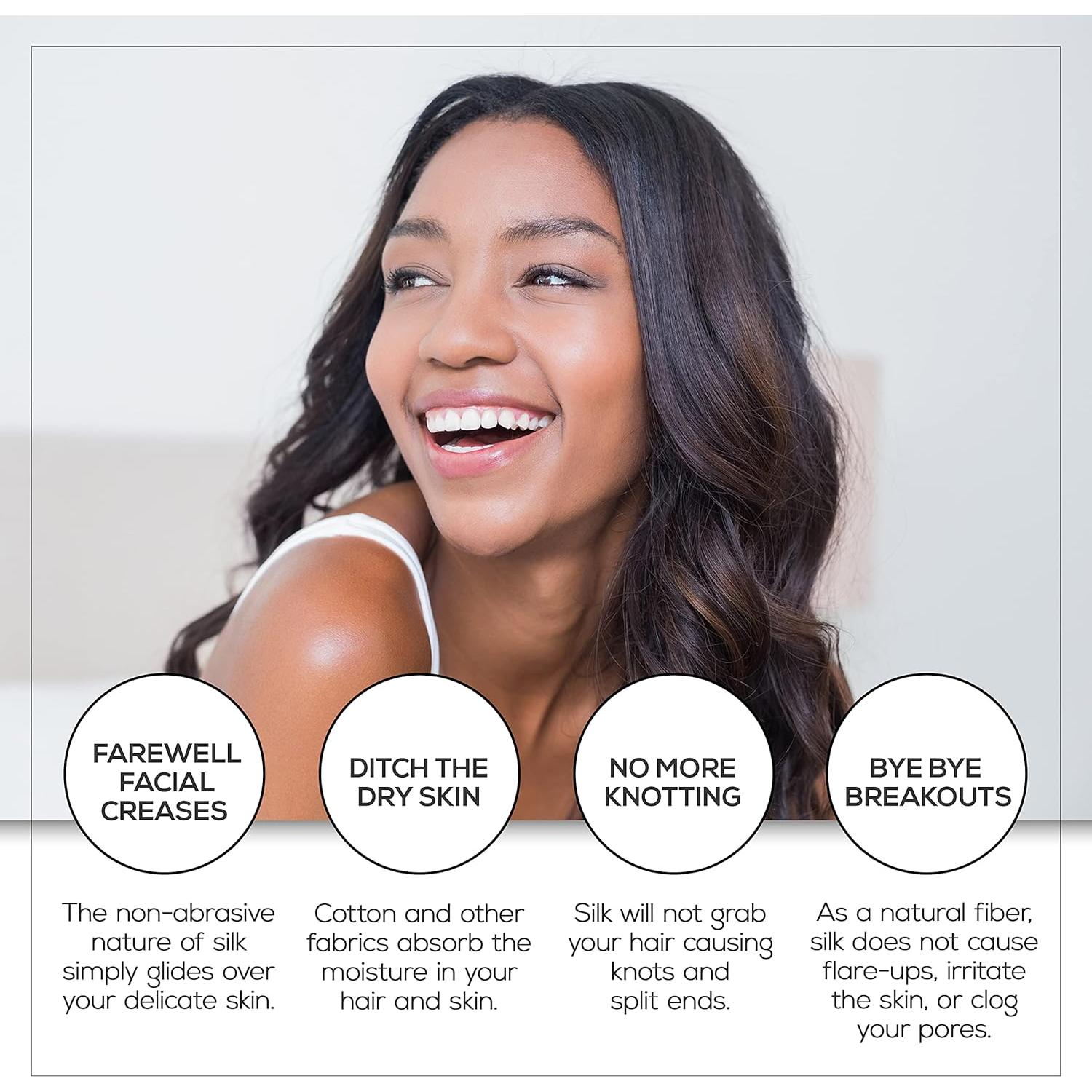 Funda de Almohada de Seda Pura 30 Momme Bella Coterie Reina Lila