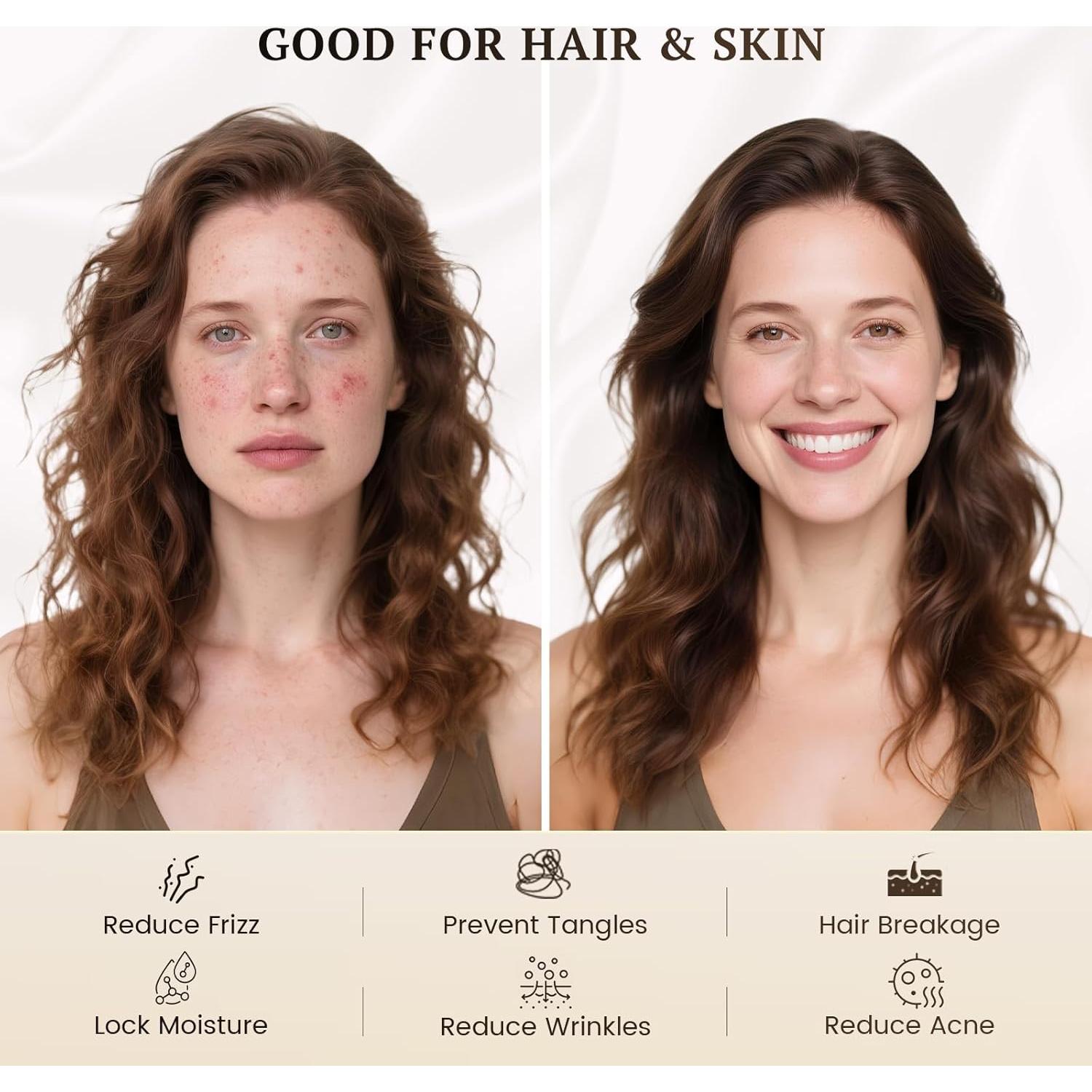 Juego de Funda de Edredón 3 Piezas THXSILK Seda Morera Reina Carbón