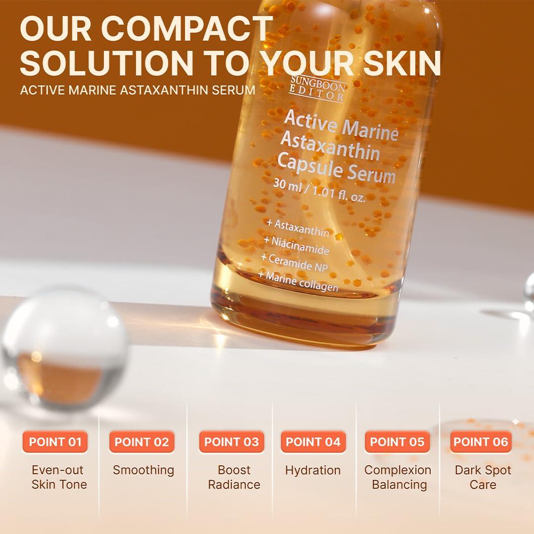 Suero Hidratante SUNGBOON EDITOR 30ml - Astaxantina y Niacinamida