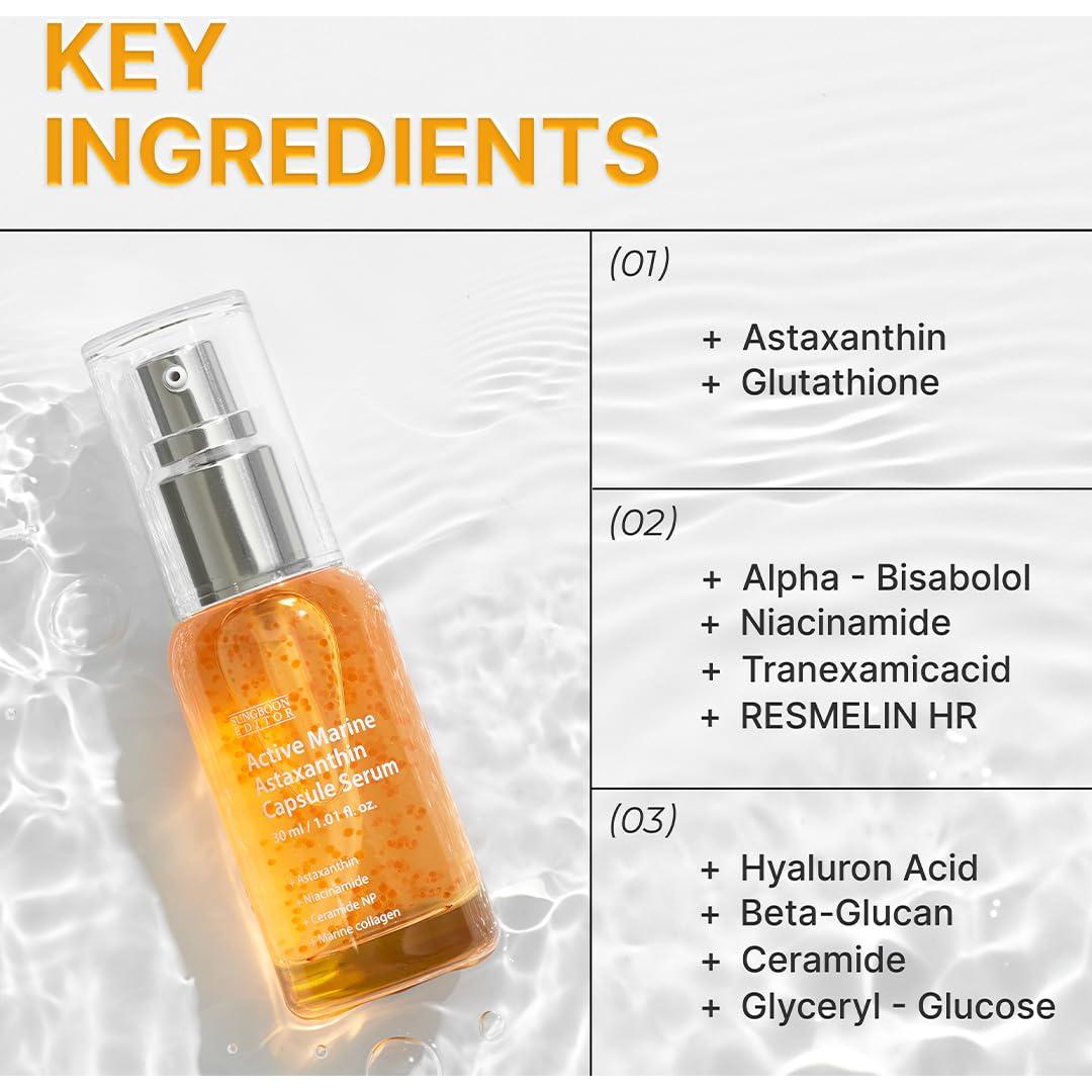 Suero Hidratante SUNGBOON EDITOR 30ml - Astaxantina y Niacinamida