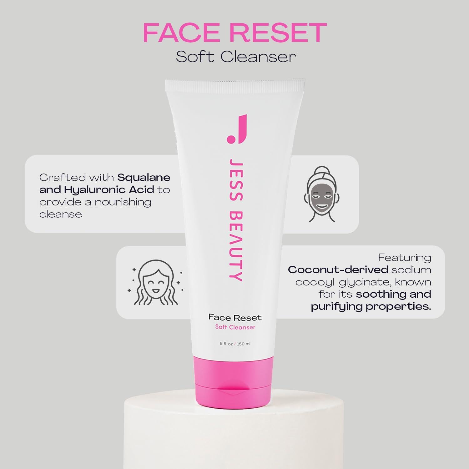 Limpiador Facial Suave Jess Beauty Face Reset 148 ml