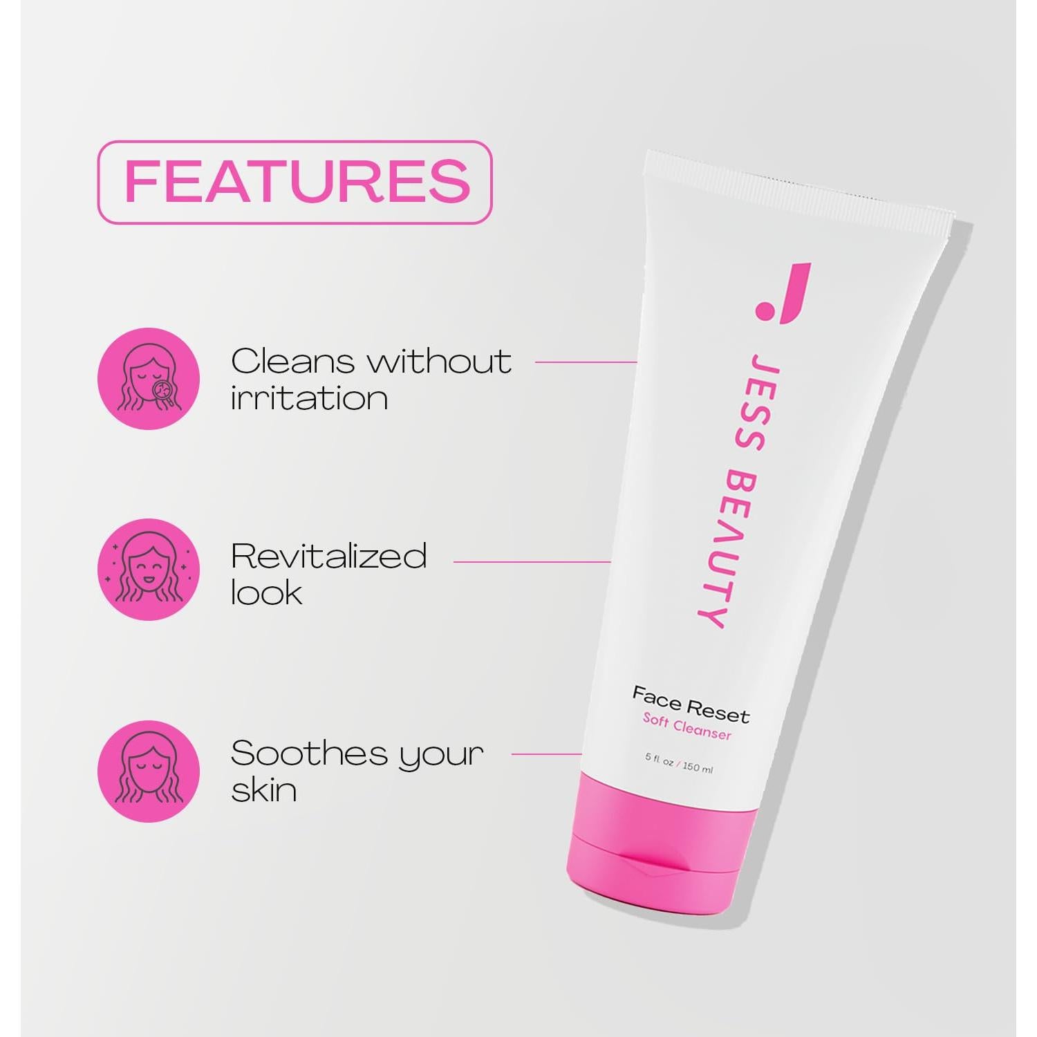 Limpiador Facial Suave Jess Beauty Face Reset 148 ml