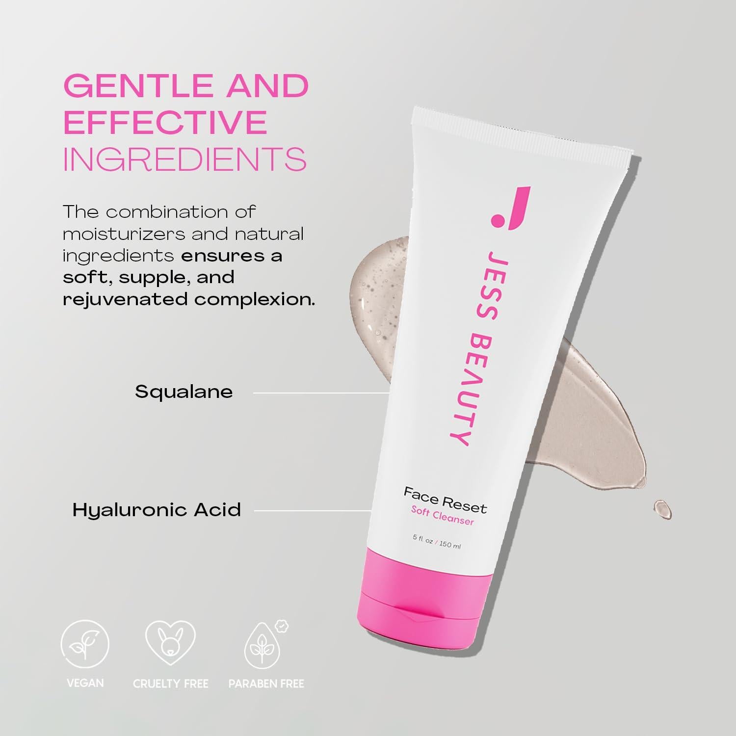 Limpiador Facial Suave Jess Beauty Face Reset 148 ml