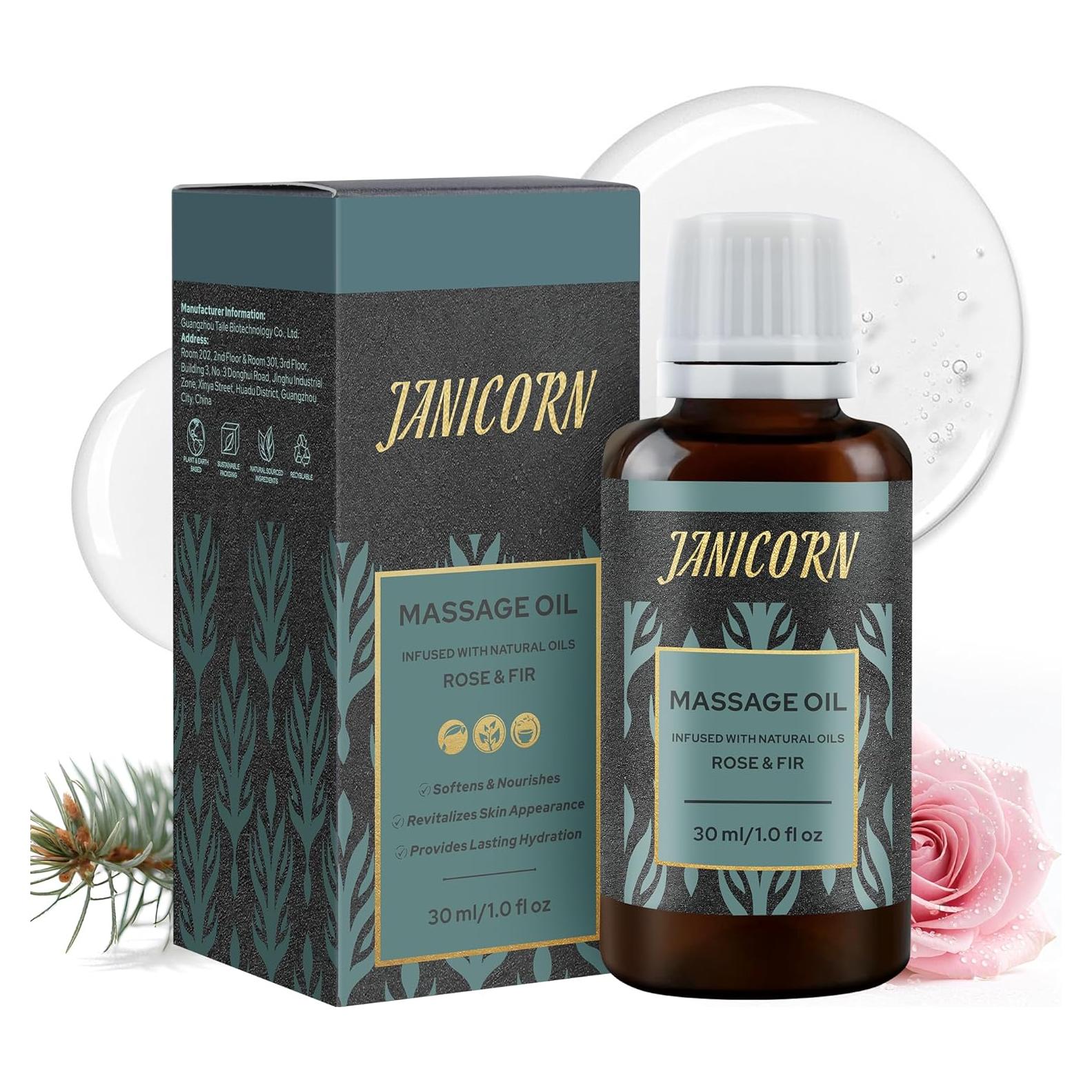 Aceite de Aromaterapia JANICORN Rosa y Abeto 30 ml Hidratante