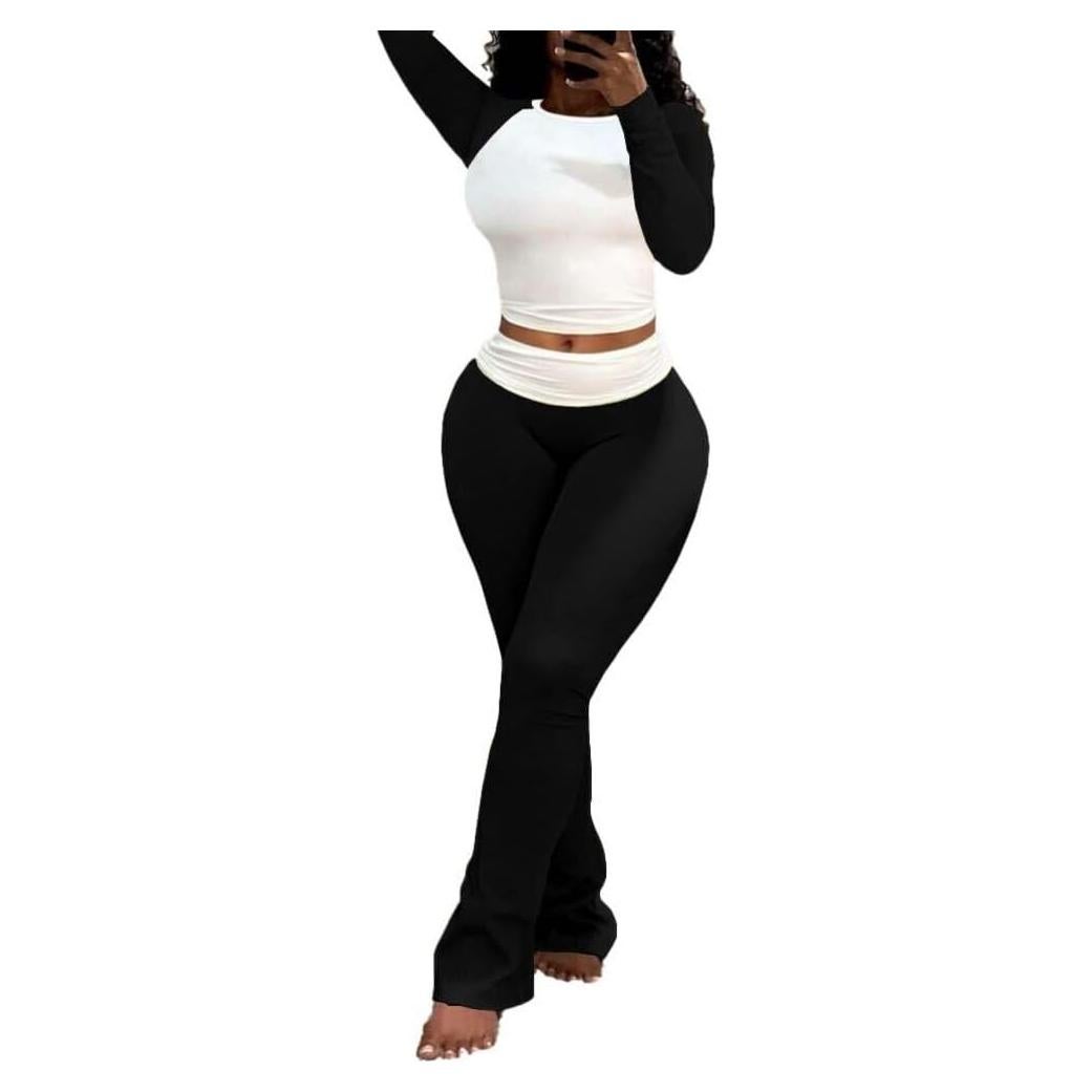 Conjunto de Lounge Nimsruc para Mujeres 2 Piezas Negro