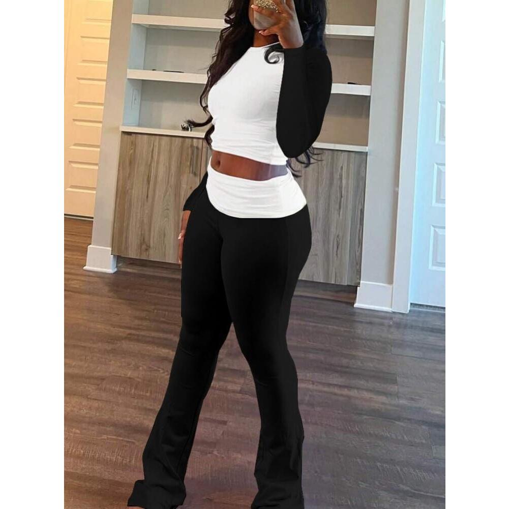 Conjunto de Lounge Nimsruc para Mujeres 2 Piezas Negro