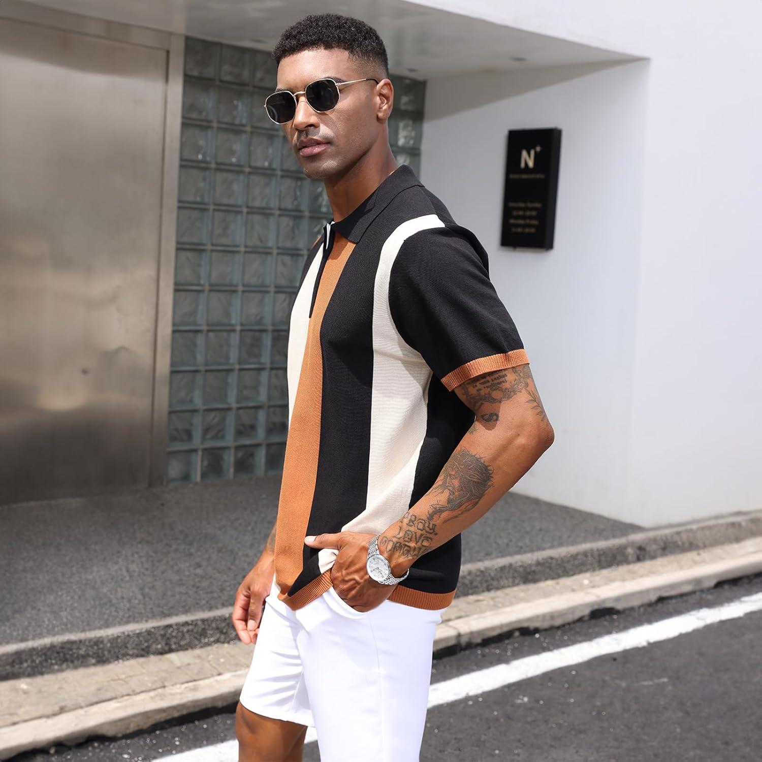 Camisa Polo Vintage para Hombre 3XL Negra - Casual y Ajustada