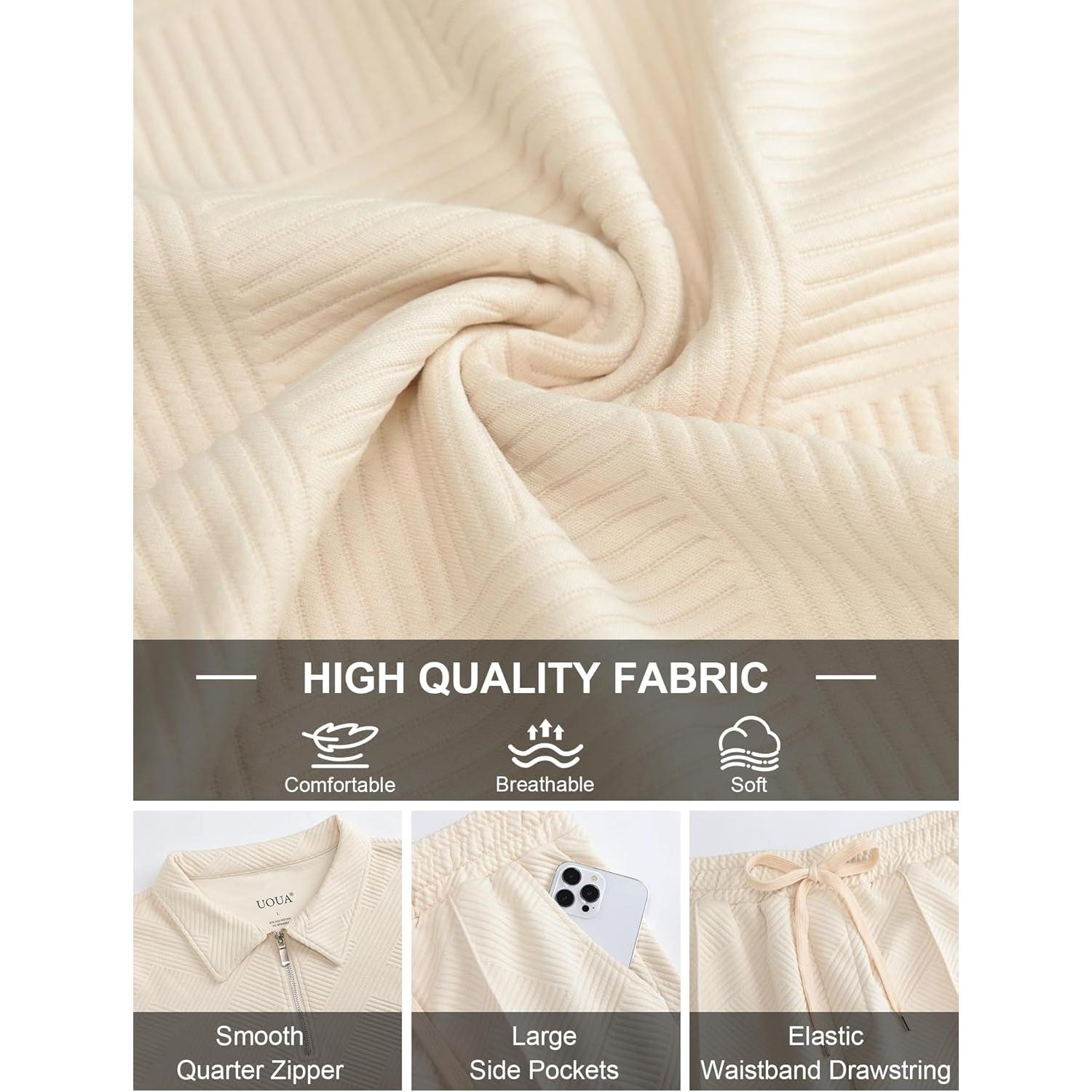 Conjunto de Sudaderas para Hombre UOUA 2 Piezas Gris Oscuro