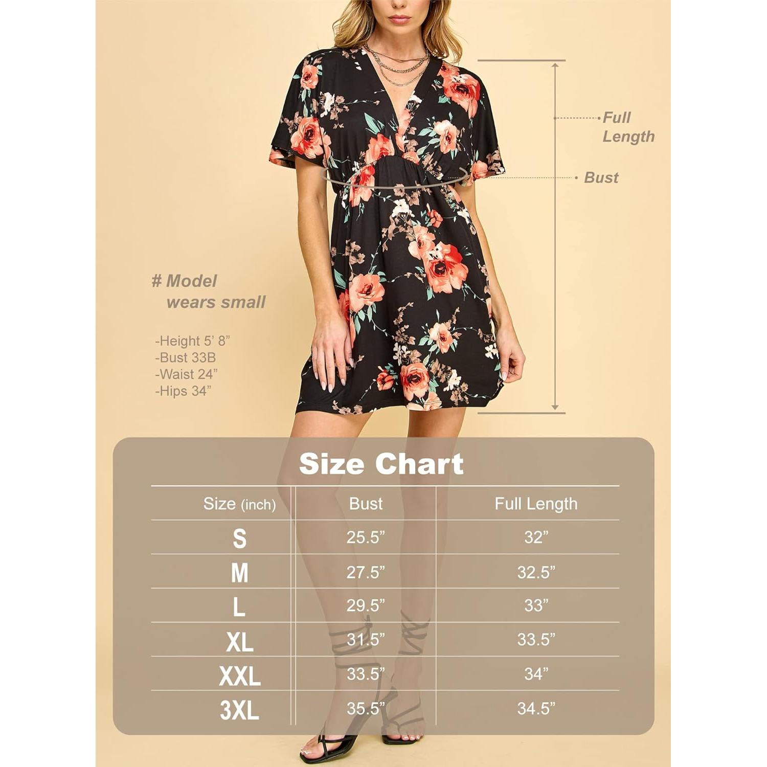 Vestido Casual Kimono Lock and Love Escote V Talla S-3XL