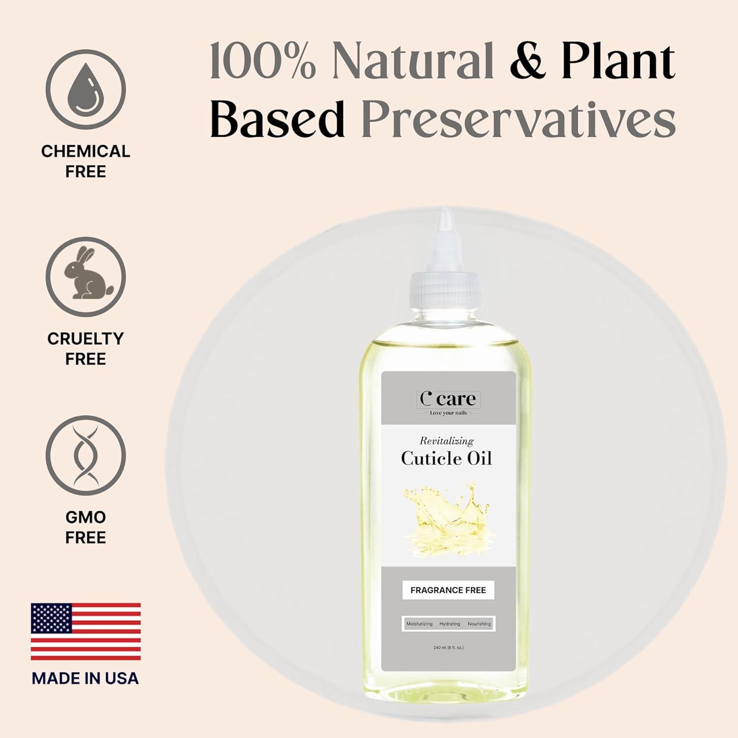 Aceite para Cutículas C CUIDADO 236.6 ml Sin Fragancia