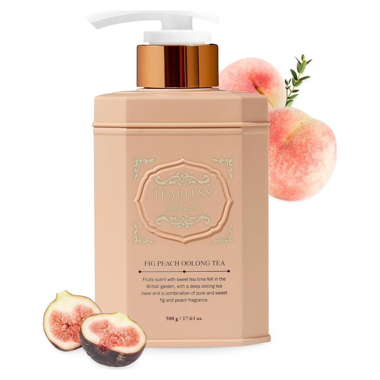 Gel de Ducha Vegano TEABLESS Higo y Durazno 600g Hidratante