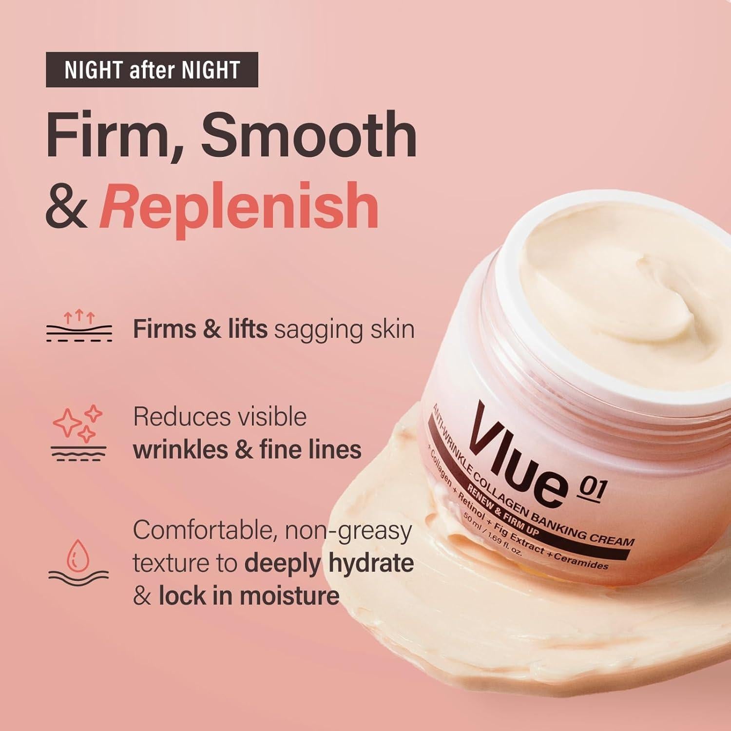 Suero Antiaging VLUE con Retinol y Colágeno 50 ml