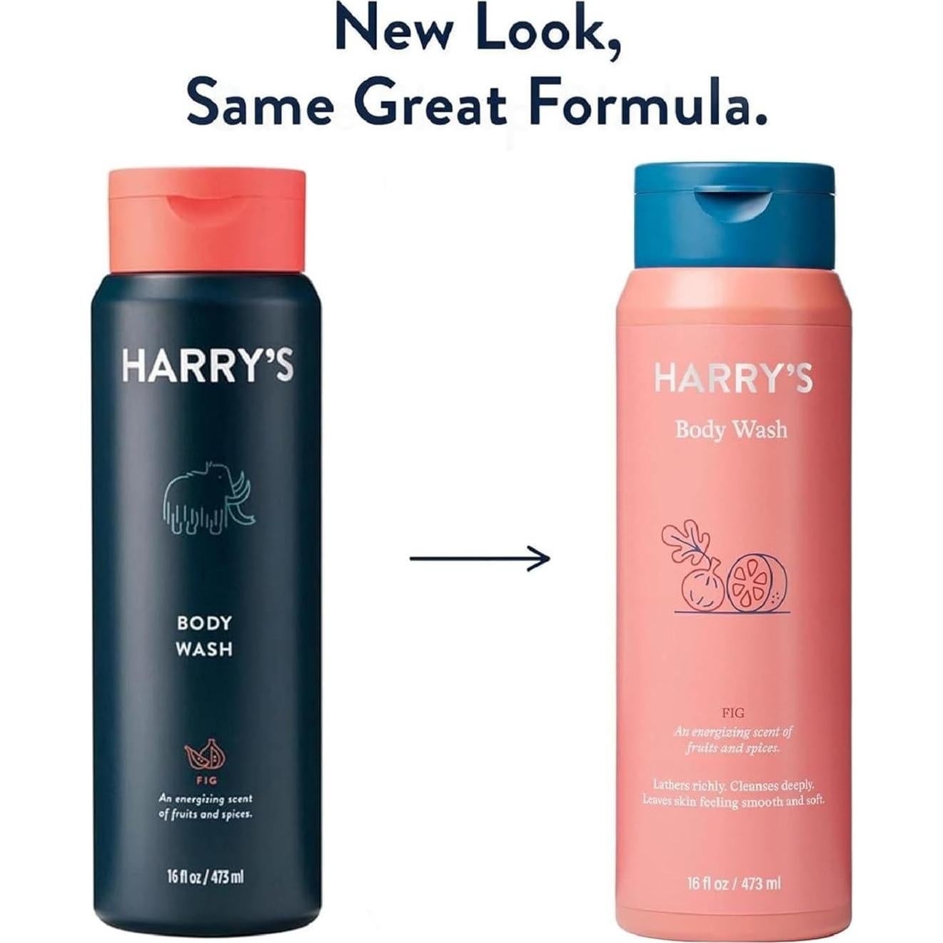 Gel de Ducha de Higo Harry's 453g - Limpieza Suave y Acondicionada