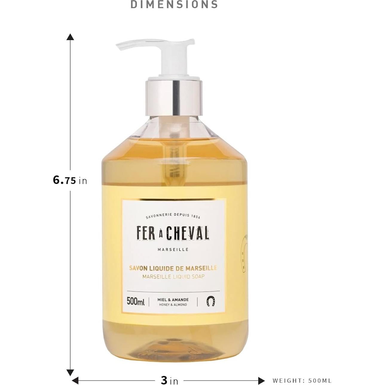 Jabón Líquido Orgánico Fer à Cheval Almendra y Miel 500 ml