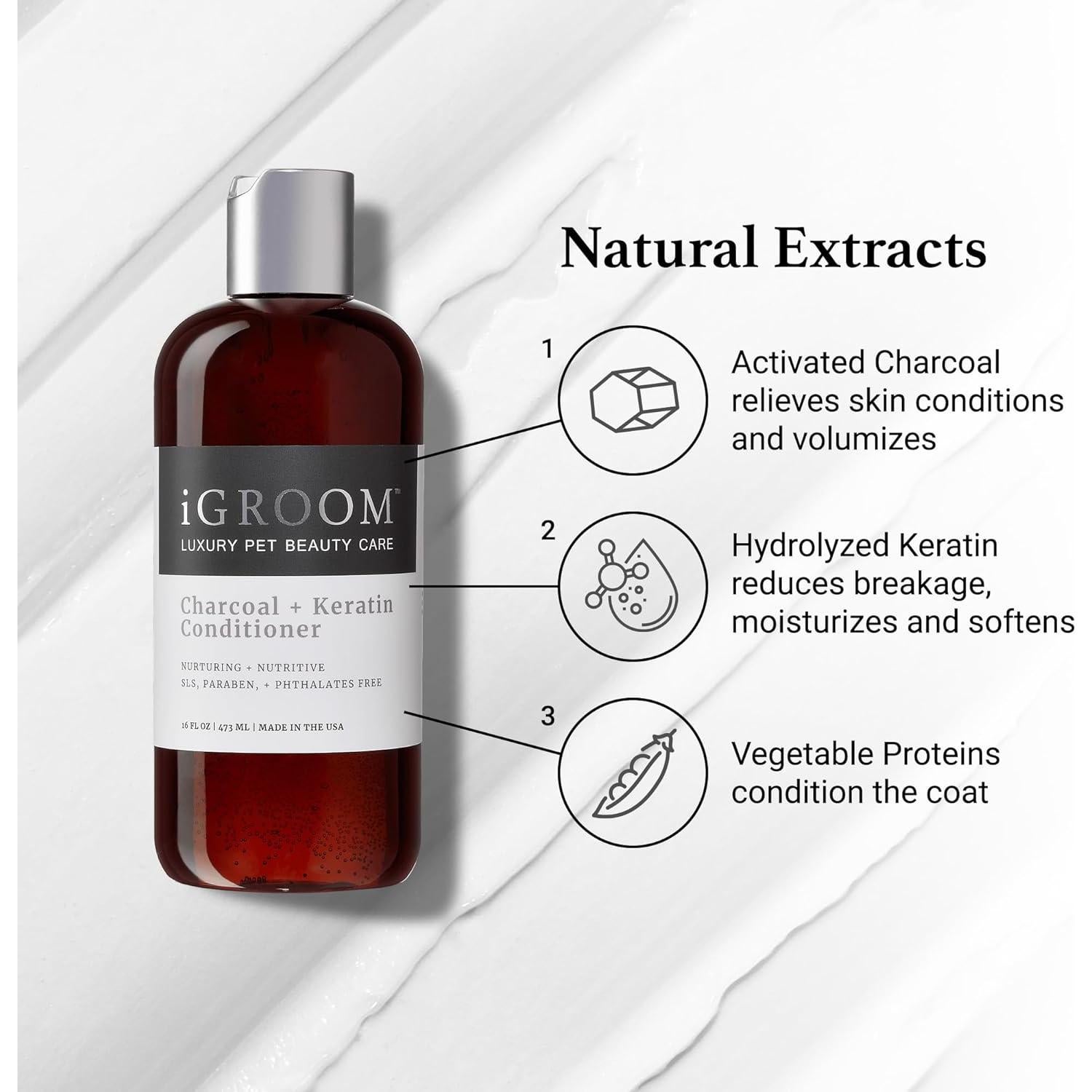 Acondicionador de Keratina iGroom 16oz para Perros - Nutritivo y Reparador