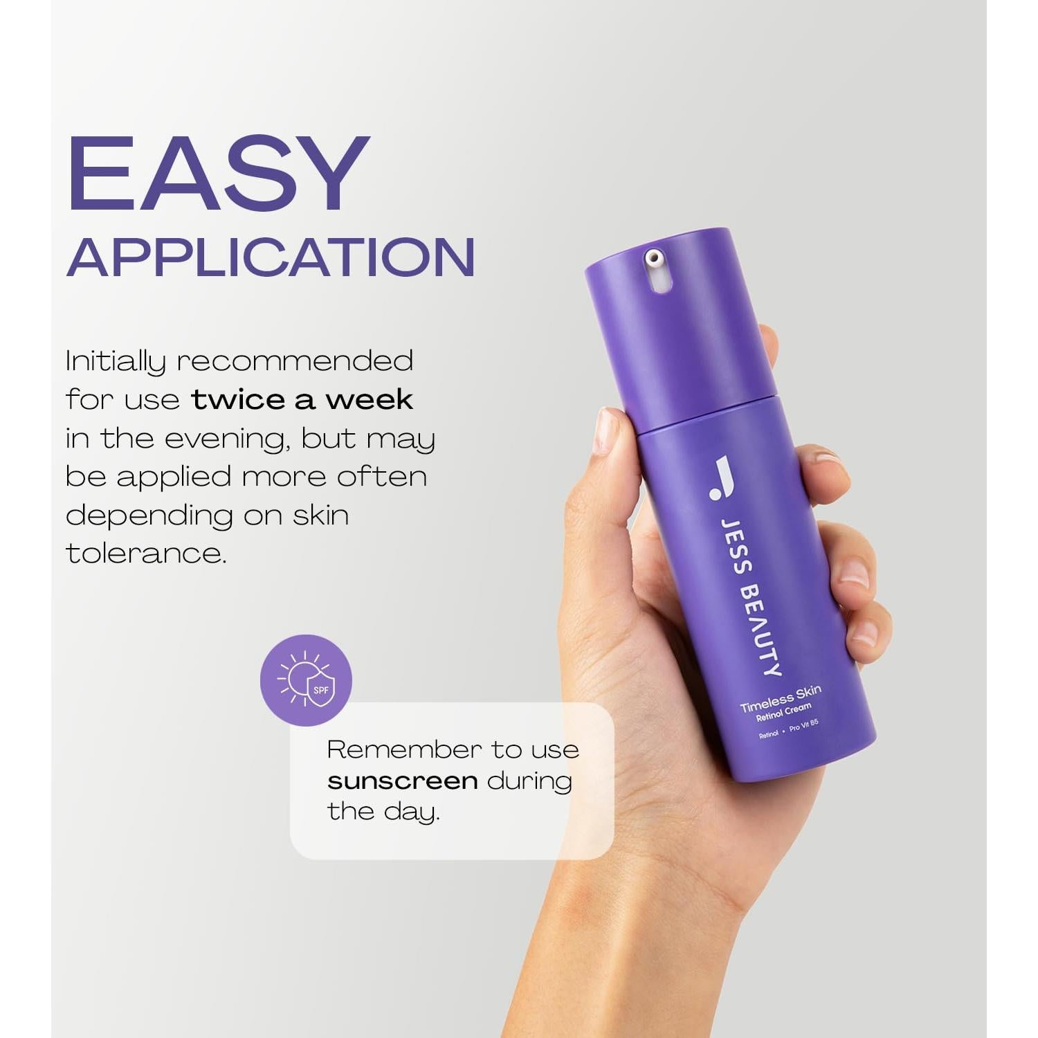 Crema de Retinol JESS BEAUTY 29.57 ml Hidratante Nocturno