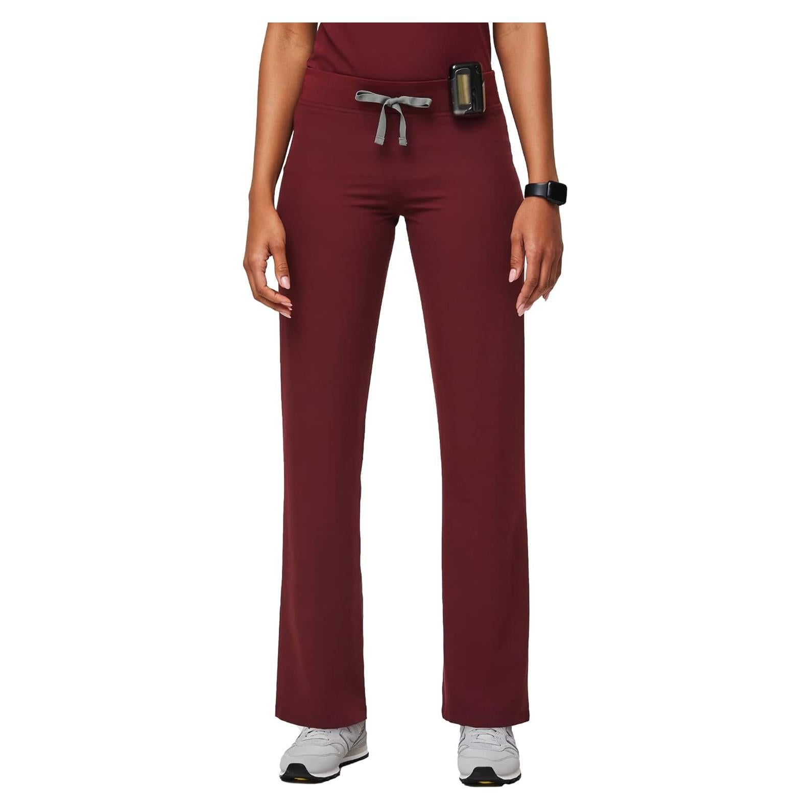 Pantalones de Scrubs FIGS Livingston para Mujeres - Burdeos, Grande