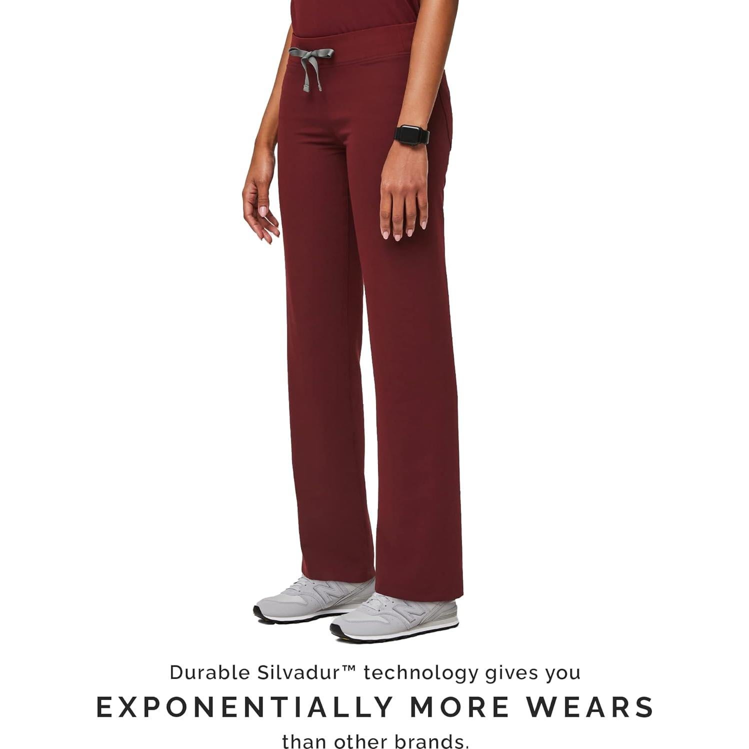 Pantalones de Scrubs FIGS Livingston para Mujeres - Burdeos, Grande