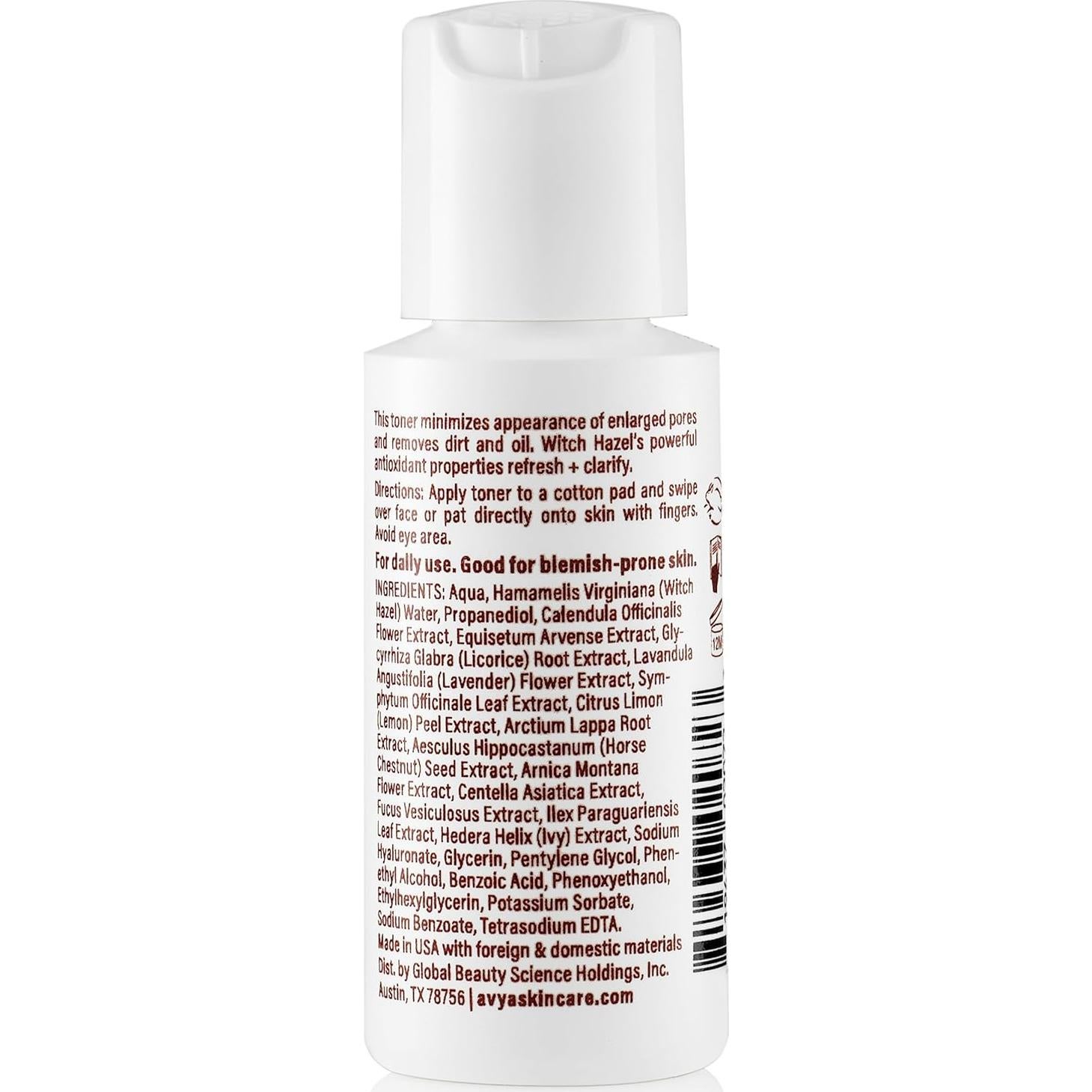 Tónico Minimizador de Poros Avya 29.57 ml - Ácido Hialurónico