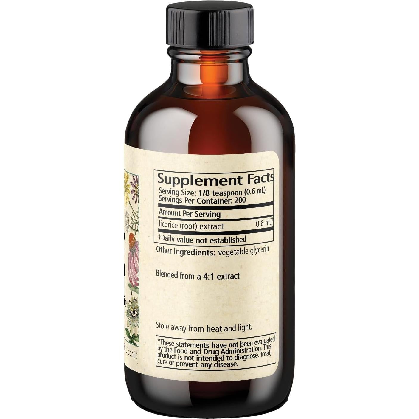 Jarabe Botánico de Regaliz Wise Woman Herbals 118 ml Sin Alcohol