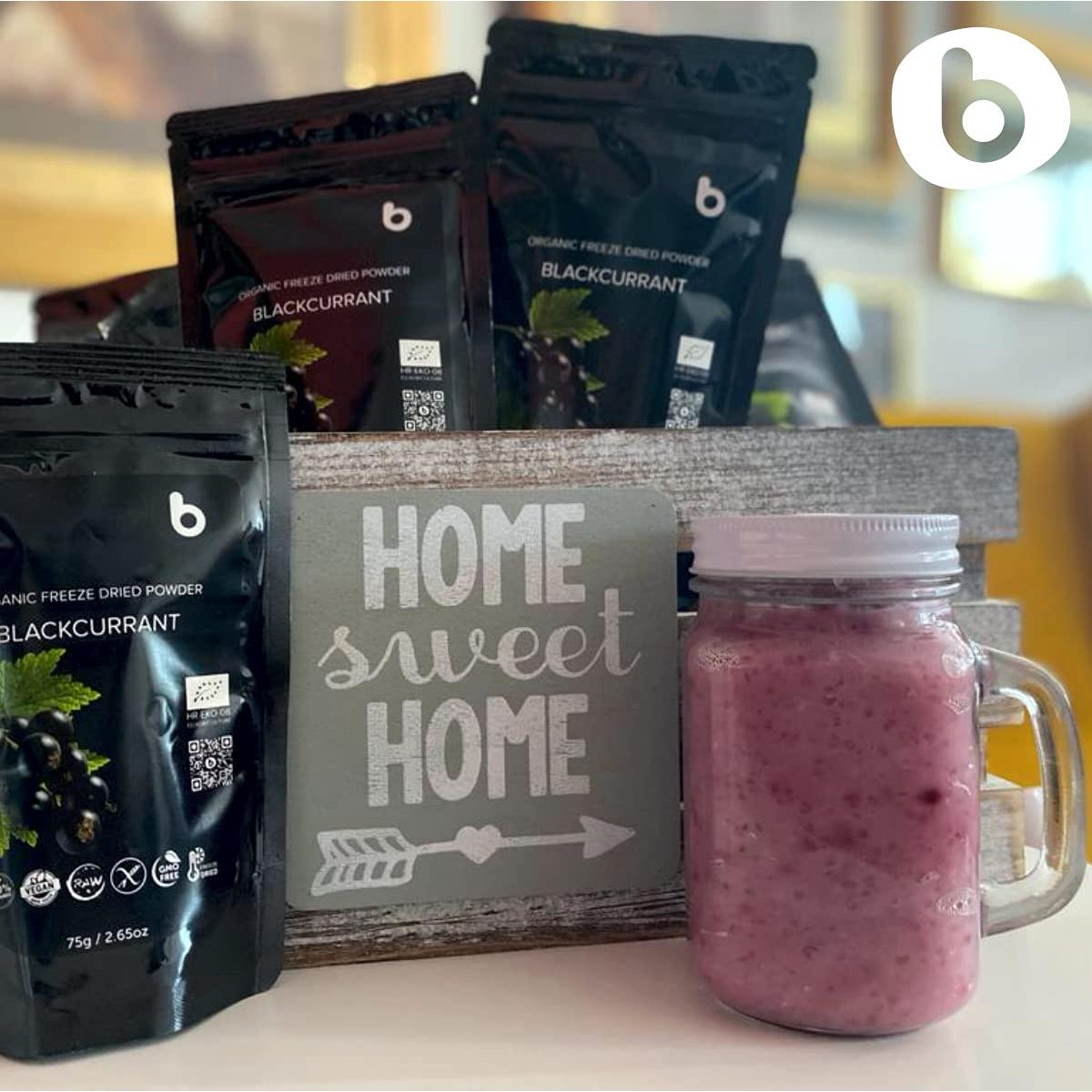 Polvo de Grosella Negra Orgánica Bobica 75g - Rico en Vitamina C