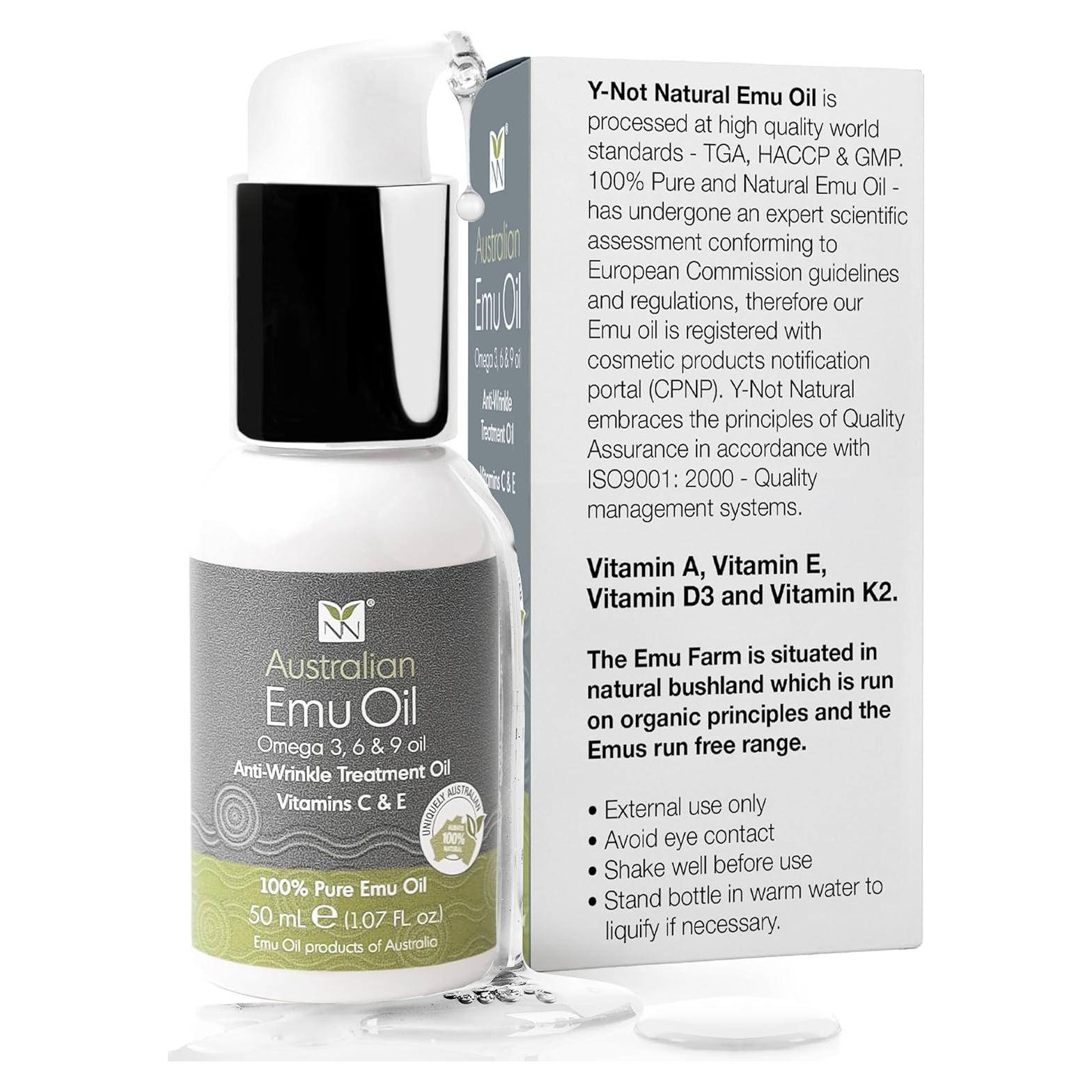 Suero Iluminador de Aceite de Emú Y-Not Natural 50ml