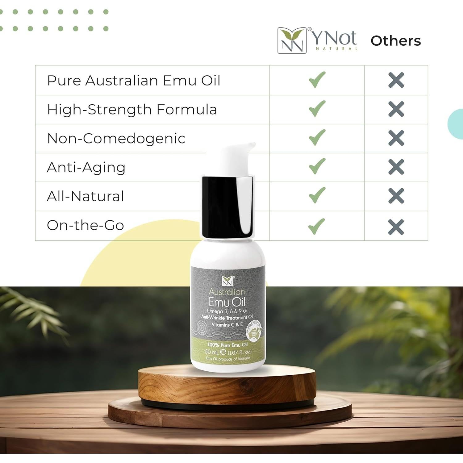 Suero Iluminador de Aceite de Emú Y-Not Natural 50ml