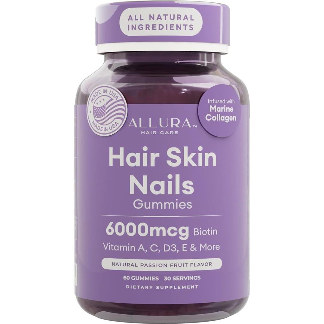 Gomitas de Biotina Allura 6000mcg para Cabello, Piel y Uñas
