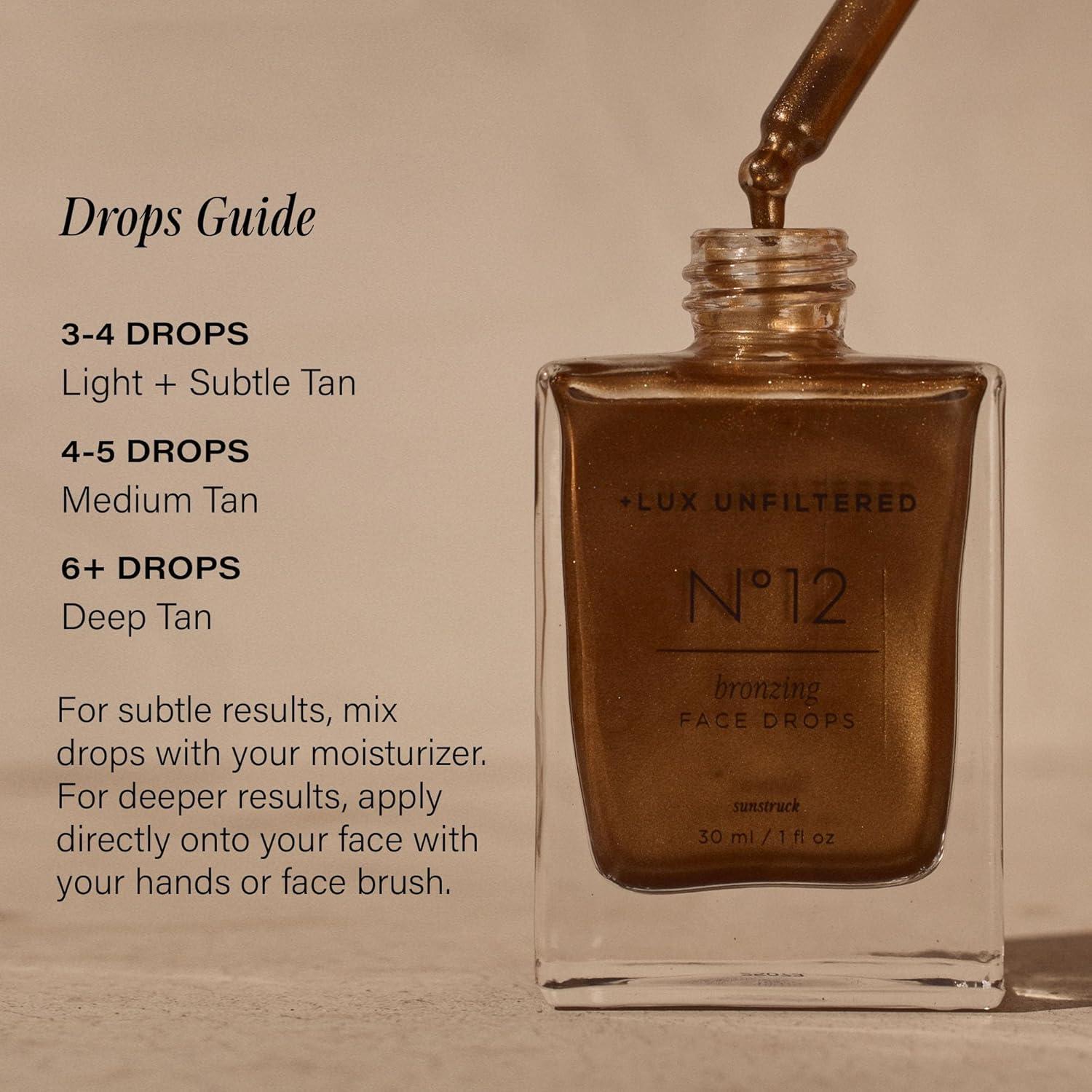 Gotas Bronceadoras para la Cara Lux Unfiltered N°12 Sunstruck - Veganas