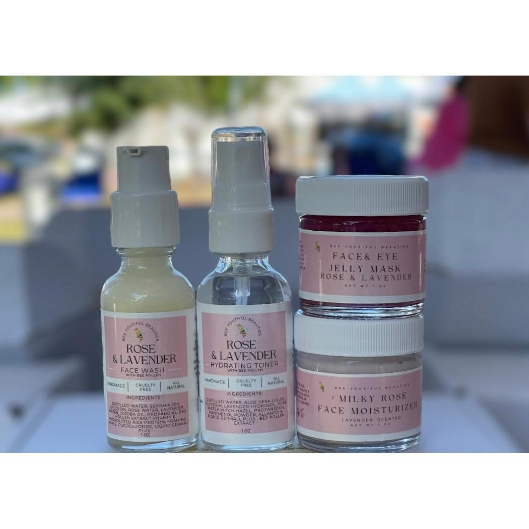 Kit Facial 4 Pasos Bee-Youtiful 28.35 g Rosa y Lavanda