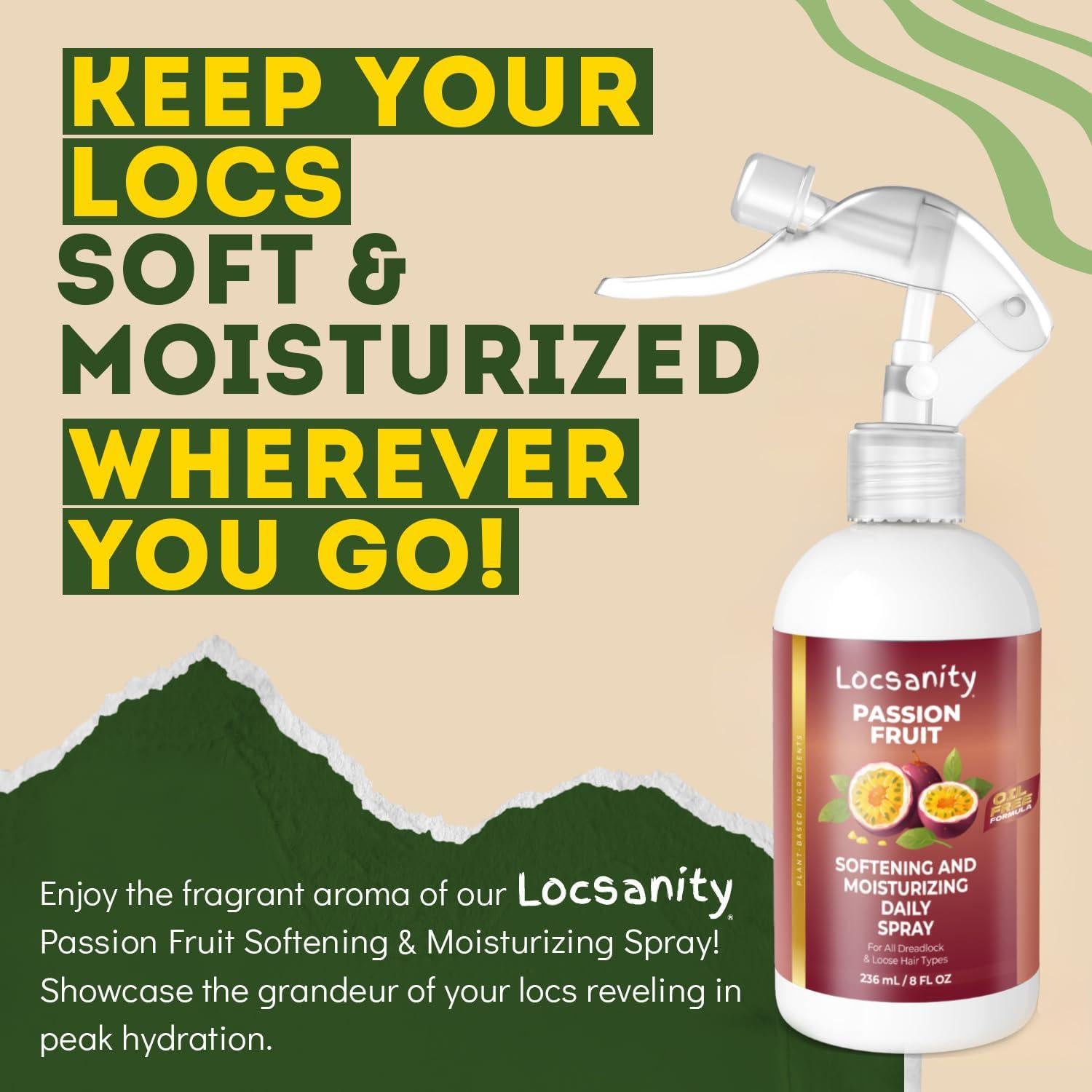 Spray Hidratante Diario Locsanity 236.6 ml para Locs Secos