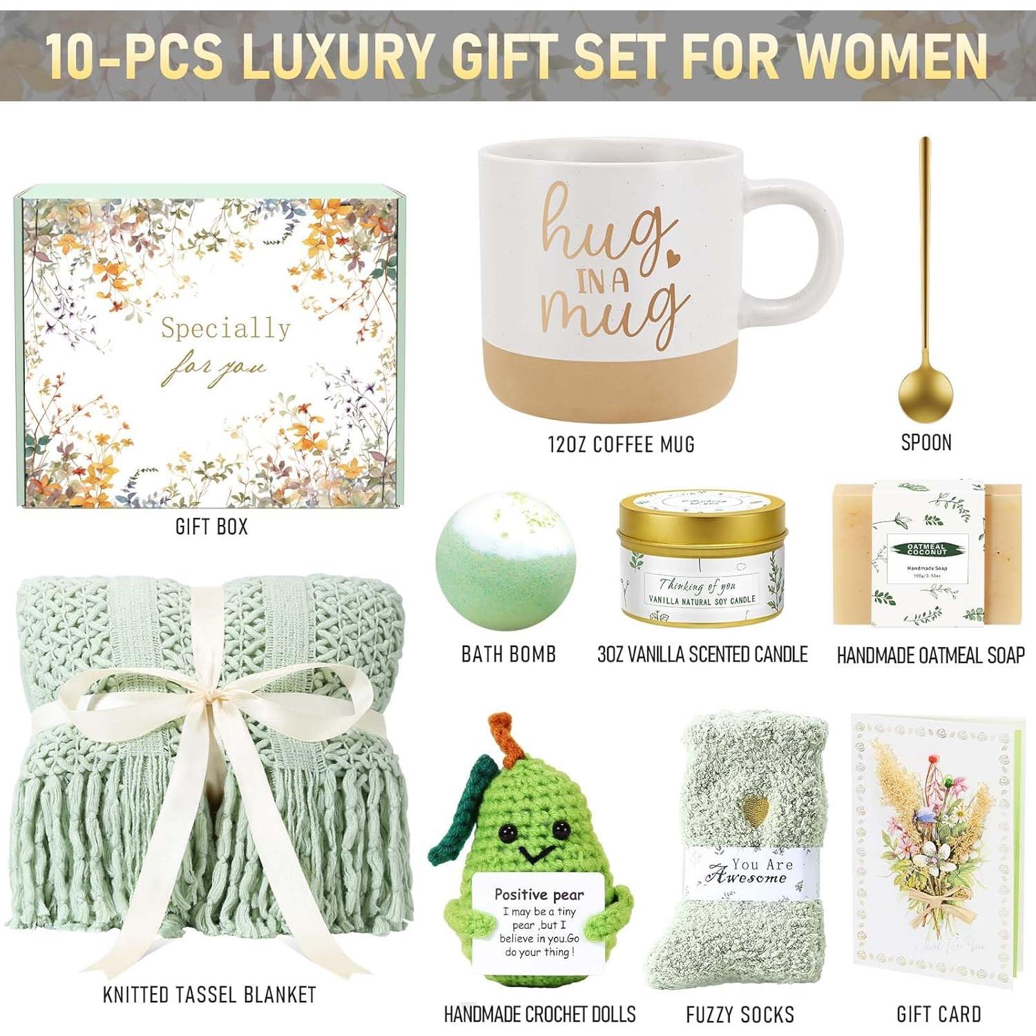 Canasta de Regalo de Spa Kalokey para Mujeres - Verde Salvia