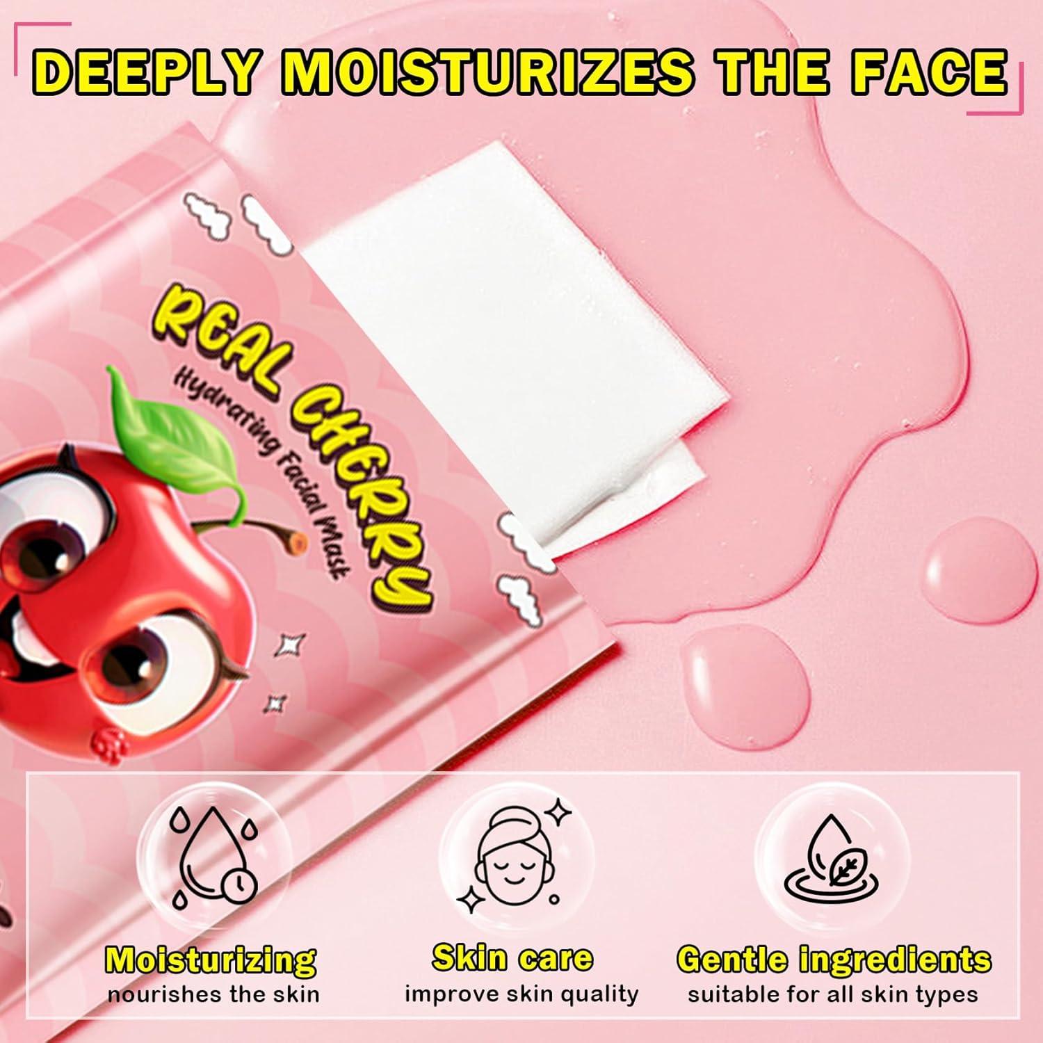 Paquete de 10 Mascarillas Faciales de Frutas LZXLUKGIR