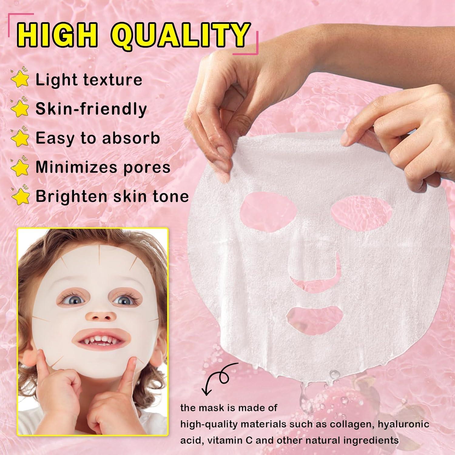 Paquete de 10 Mascarillas Faciales de Frutas LZXLUKGIR