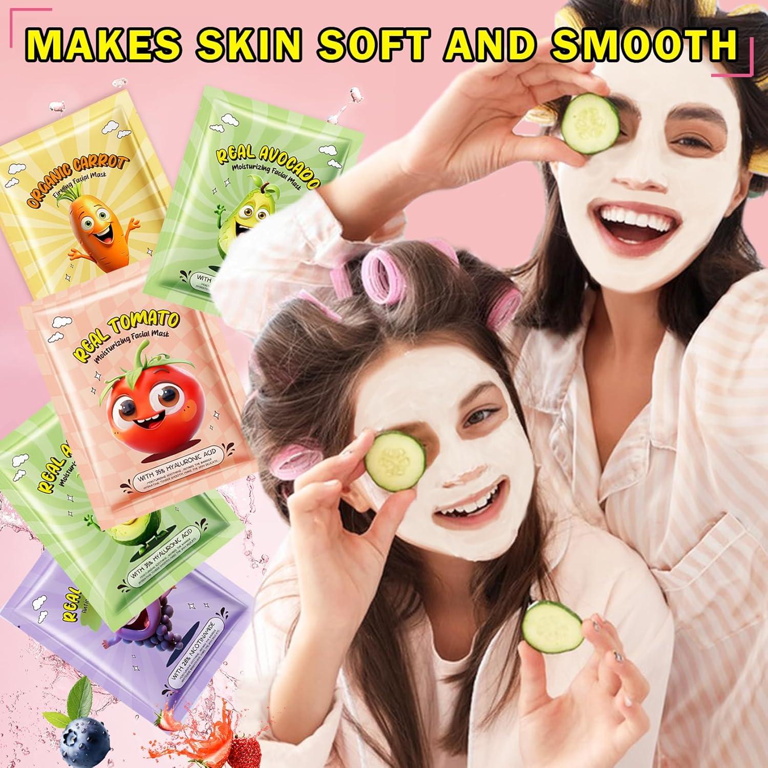 Paquete de 10 Mascarillas Faciales de Frutas LZXLUKGIR