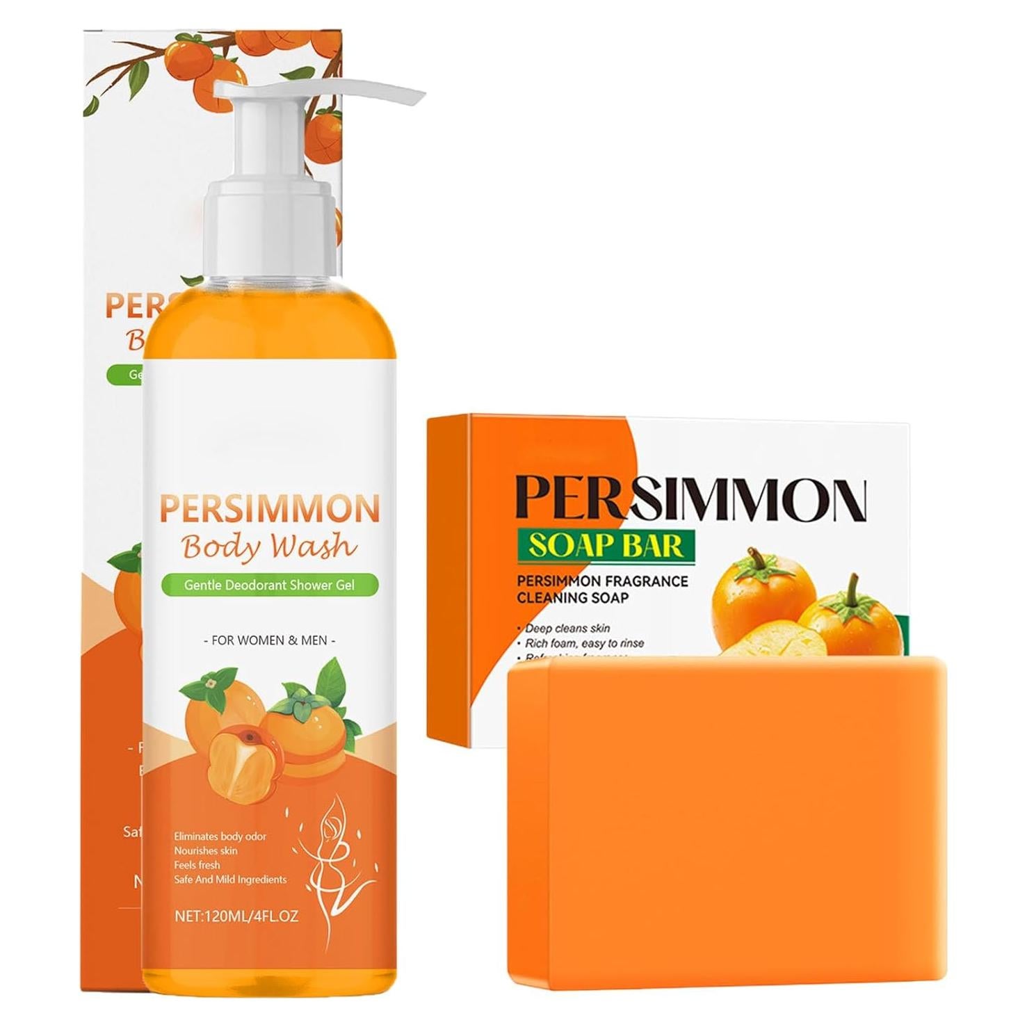 Jabón Natural de Persimón Japonés YUJIEEYAYD para Cara y Cuerpo