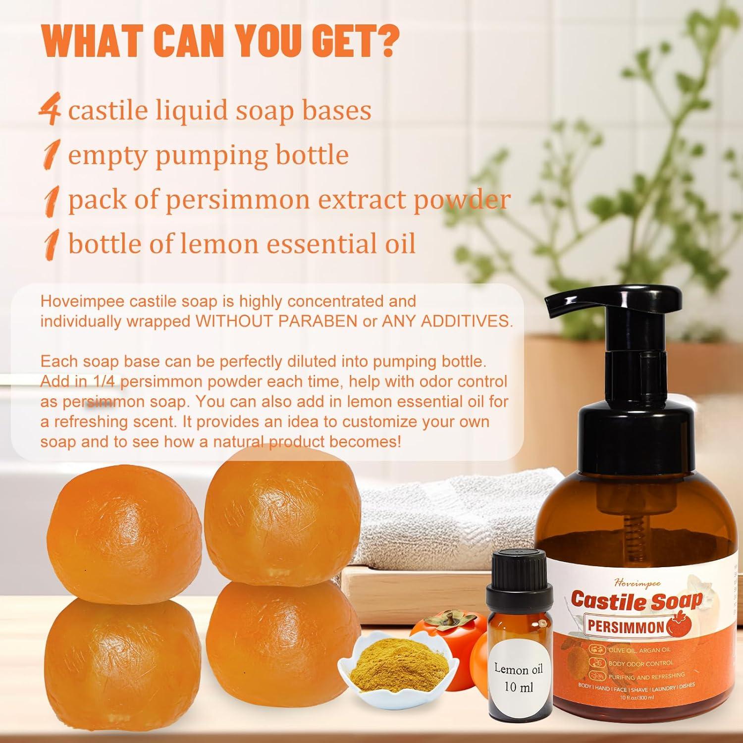 Base de Jabón Líquido de Castilla Hoveimpee 1200 ml con Persimón